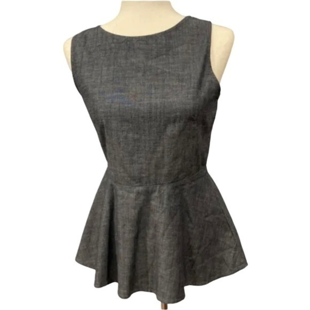 NEW XS Size 2 Tank Banana Republic $49.99 Womens Blue Chambray Shirt Top